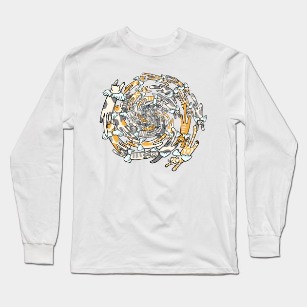 Flying cats Long Sleeve T-Shirt by ewdondoxja